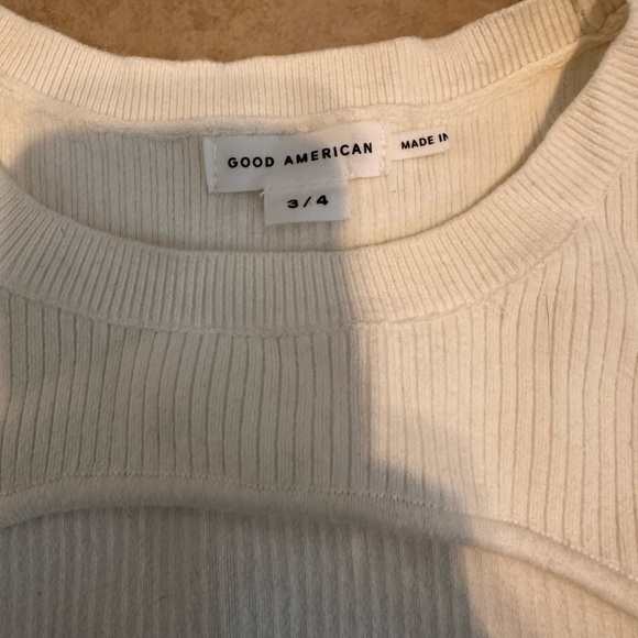 Good American Knit Cut-Out Ivory Top - Picture 3 of 3